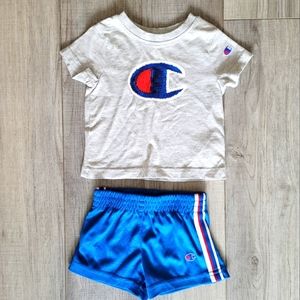 Champion baby shorts and shirt set 3-6 Months
